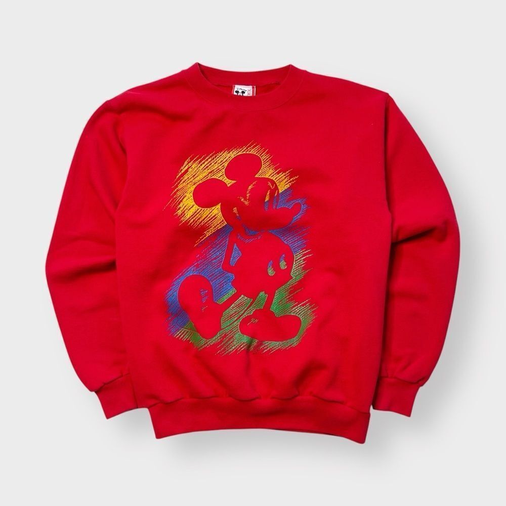 Vtg 90s Disney Designs Mickey Mouse Art Sketch Sweatshirt, USA M Disneyland